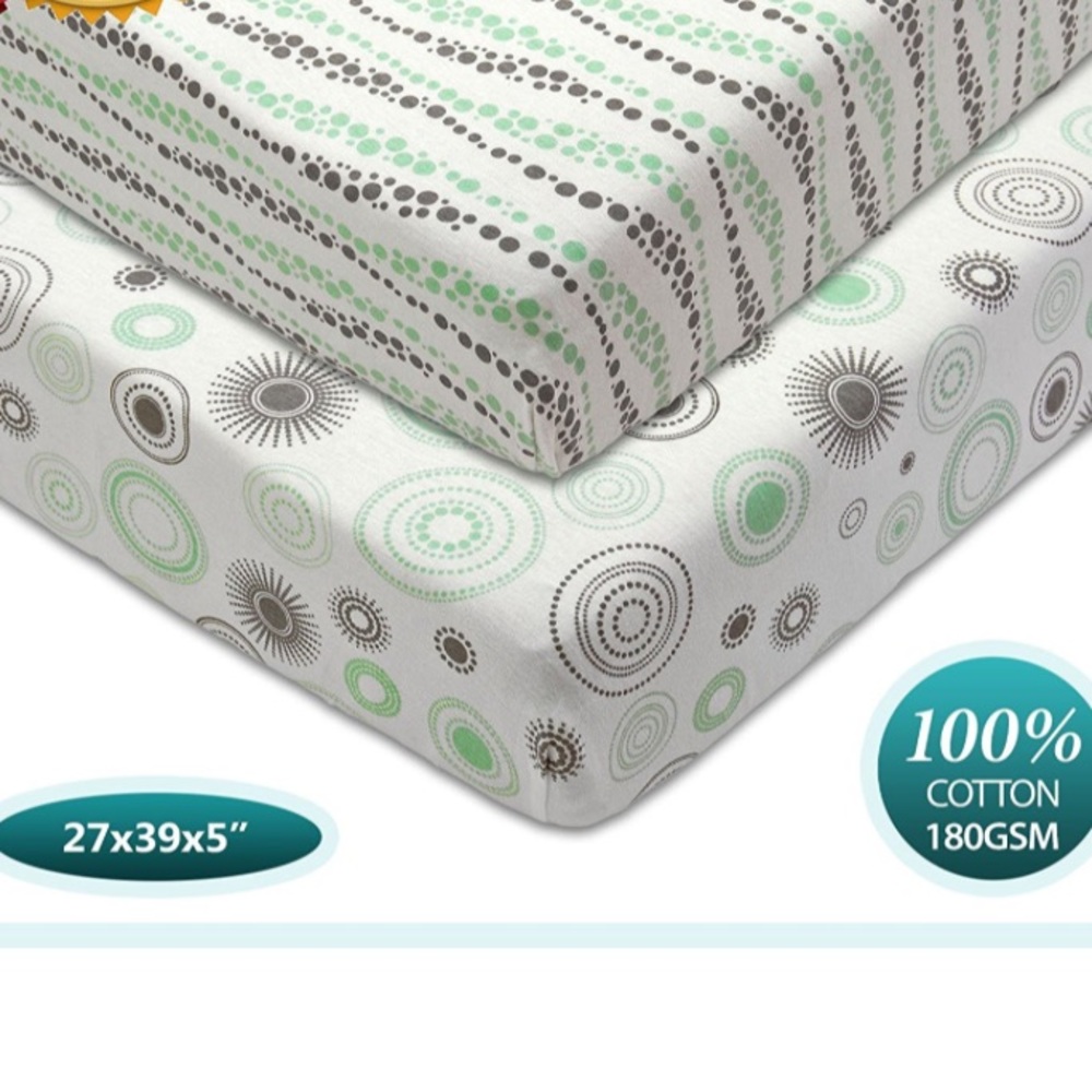 Portable Pack & Play Crib Sheets 2 Pack Unisex